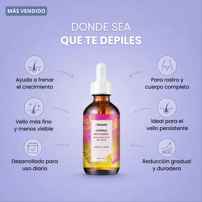 Aceite Reductor del Vello · Cyperus Rotundus (60ml)